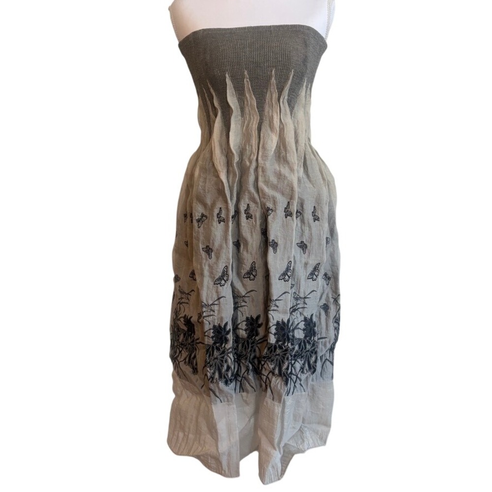 Lapis Convertible Skirt/Dress Gry/Blk Butterflies Forest Fairy‎ Grunge Whimsical